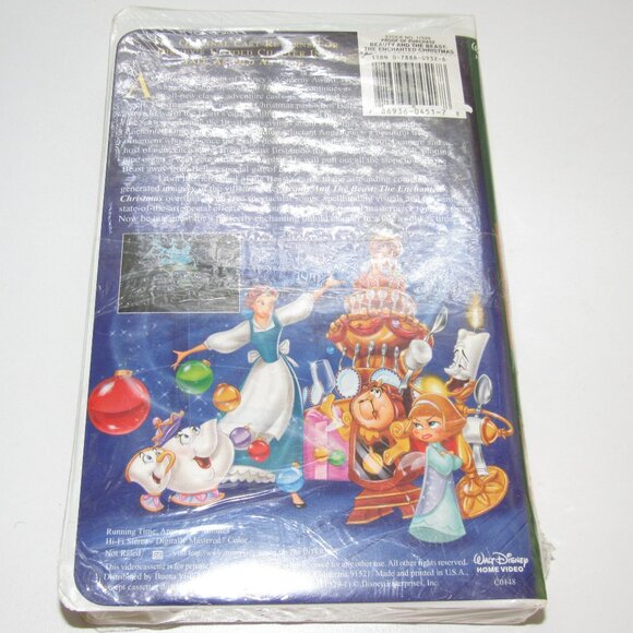 Disney VHS | Beauty and the Beast: The Enchanted Christmas | Sealed Clamshell | - Picture 2 of 3